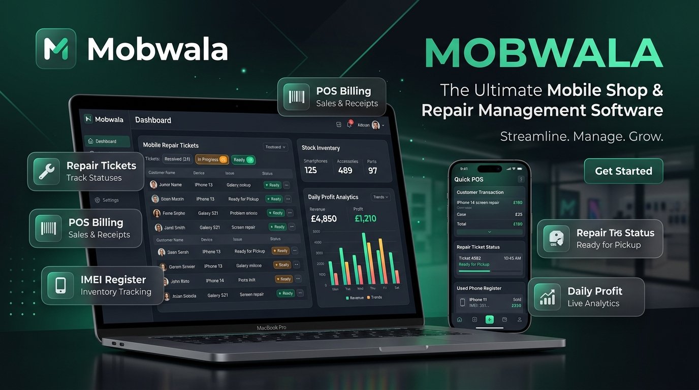 Mobwala — The Ultimate Mobile Shop & Repair Management Software
